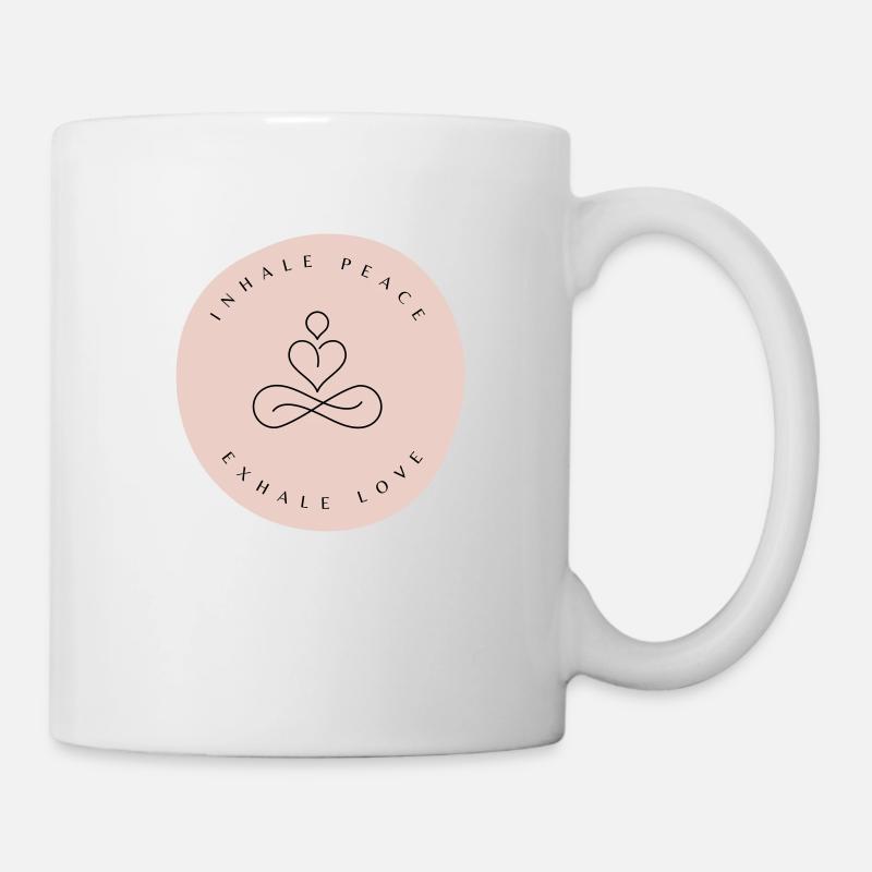 Atme Frieden ein, atme Liebe aus - Tasse - Weiß
