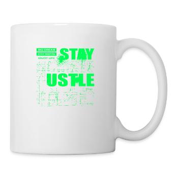 Stay Positive Street Art Urban Spray Vintage Retro - Tasse - Weiß - Rechts