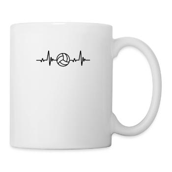 Volleyball Heartbeat Volleyball Gift Idea - Mug - white - Right
