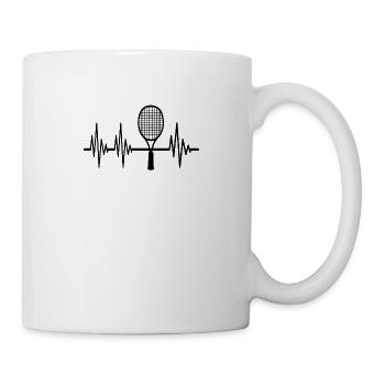 Tennis Heartbeat Tennis Gift Idea - Mug - white - Right