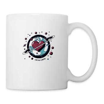 Liebe den Planeten ❤️🌍 - Tasse - Weiß - Rechts