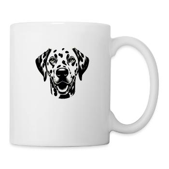 Hundegesicht Dalmatiner - Tasse - Weiß - Rechts