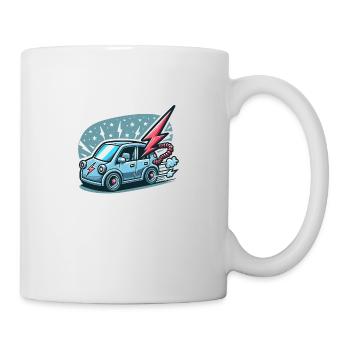 Blitzsauberer Fahrtwind im E-Auto 🚙⚡️ - Tasse - Weiß - Rechts