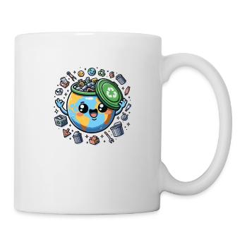 Erde im Recycling-Glück 🌍♻️ - Tasse - Weiß - Rechts