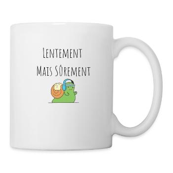 Lentement Mais sûrement - Escargot - Mug blanc - blanc - Droite