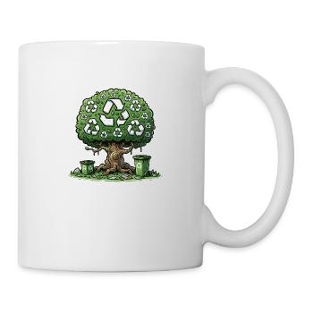 Grüner Baum der Nachhaltigkeit ♻️🌳 - Tasse - Weiß - Rechts