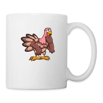 Penser à la Turquie de dessin animé - Mug blanc - blanc - Droite