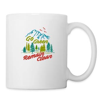 Go Green Remain Clean - Mug - white - Right