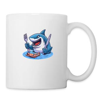 Hungriger Hai - Tasse - Weiß - Rechts