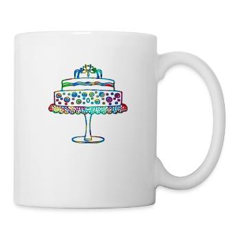 Kuchen - Tasse - Weiß - Rechts