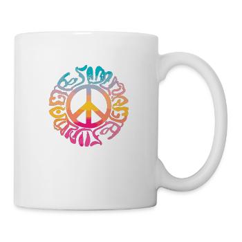 Love Peace 60s 70s Hippie Costume - Mug - white - Right