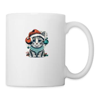 Chat de Noël - Mug blanc - blanc - Droite