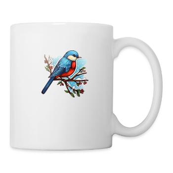 Wintervogel - Tasse - Weiß - Rechts