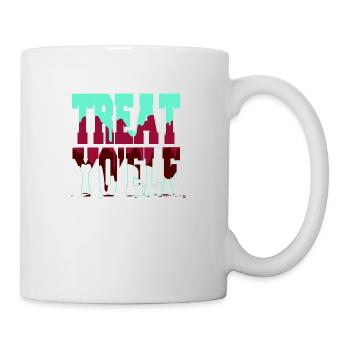 christmas vacation dinosaur moon dinosaur tshirt - Tasse - Weiß - Rechts
