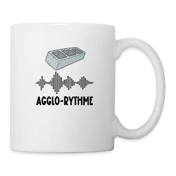 agglo-rythme - Mug blanc - blanc - Droite