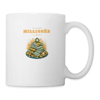 Millionär - Tasse - Weiß - Rechts