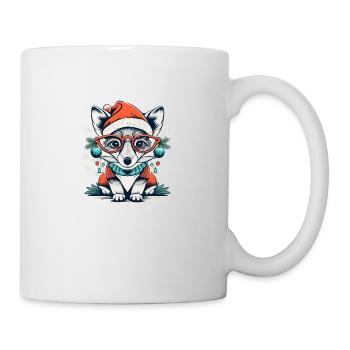 Weihnachtlicher Fuchs - Tasse - Weiß - Rechts
