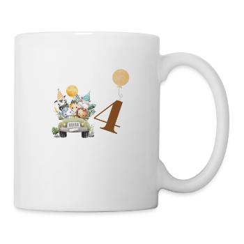 4e anniversaire safari - Mug blanc - blanc - Droite