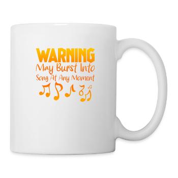 L’avertissement peut éclater en chanson à tout moment 2 - Mug blanc - blanc - Droite