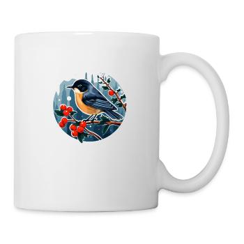 Schwarzkehlchen - Tasse - Weiß - Rechts