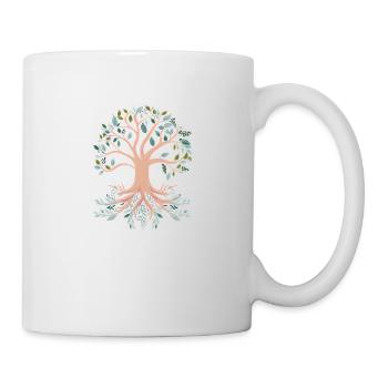 Lebensbaum Baum des Lebens Yoga Meditation - Tasse - Weiß - Rechts