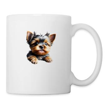 Yorkshire Terrier Chien Propriétaire Chien Chiot - Mug blanc - blanc - Droite