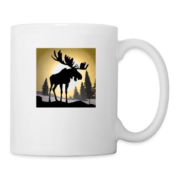 Elch - Tasse - Weiß - Rechts