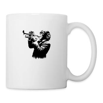 Trompette en Monkey Orchestra Street Art Banksy Style - Mug blanc - blanc - Droite