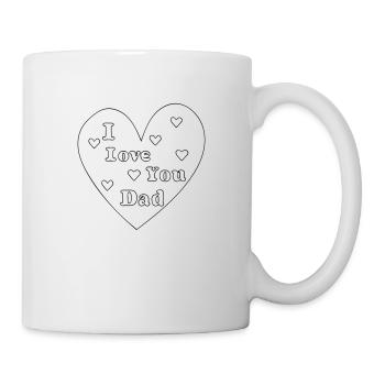 Ich liebe dich Papa - Tasse - Weiß - Rechts