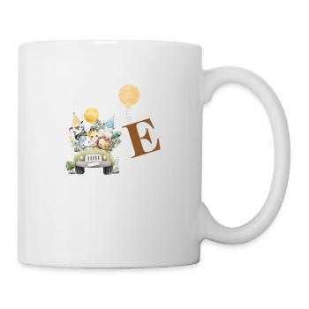 Buchstabe E Safari - Tasse - Weiß - Rechts