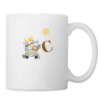 Buchstabe C Safari - Tasse - Weiß - Rechts