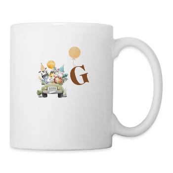 lettre g safari - Mug blanc - blanc - Droite