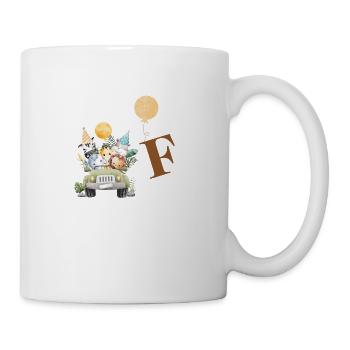 Buchstabe F Safari - Tasse - Weiß - Rechts