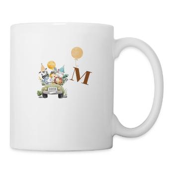 lettre m safari - Mug blanc - blanc - Droite