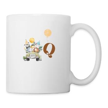 Buchstabe Q Safari - Tasse - Weiß - Rechts