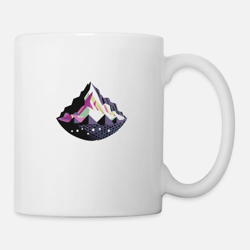Abstract Mountain logo - Mug - white