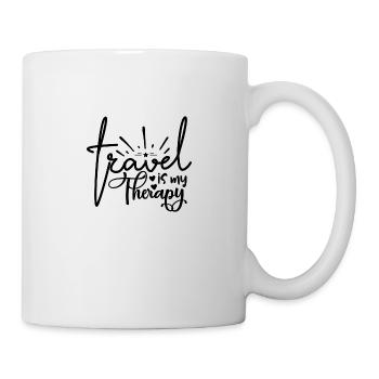 Le voyage est ma thérapie - Mug blanc - blanc - Droite
