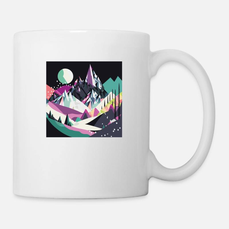 Abstract Mountain Background - Mug - white
