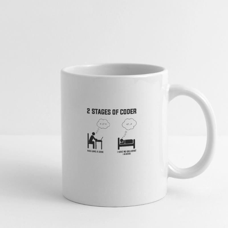 2 Stufen des Programmierers - Geschenkidee Humor Code Codierung Tasse