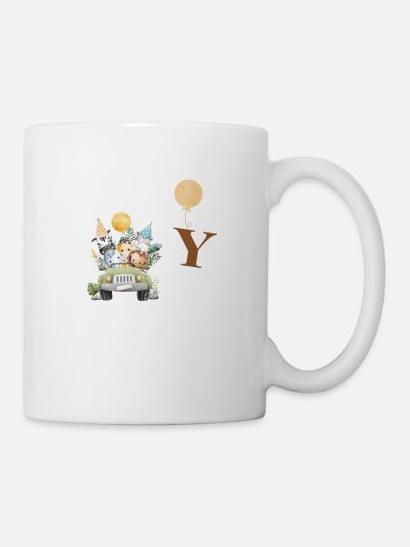Buchstabe Y Safari - Tasse - Weiß