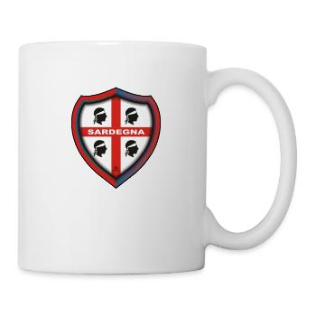 Sardinia badge 4 moors red and blue - Mug - white - Right
