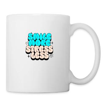 smile more, stress less - Mug - white - Right