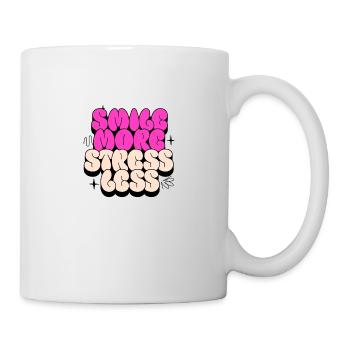 smile more, stress less - Mug - white - Right