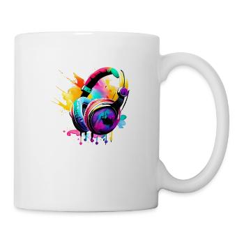 Headphones, Musicians, Listen to Music, Vocals, Gamer, Singer - Mug - white - Right