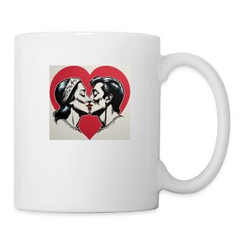 Küssen - Tasse - Weiß - Rechts