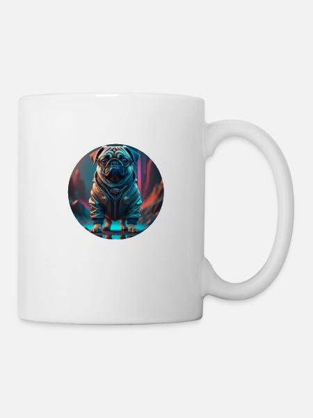 Rock Pug - Tasse - Weiß