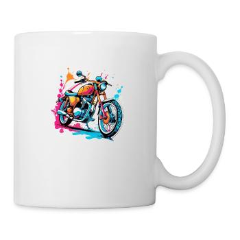 moto vintage style retro - graffiti - Mug blanc - blanc - Droite