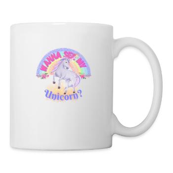 want to see my Unicorn Unicorn Ugly Sweater Retro - Mug - white - Right