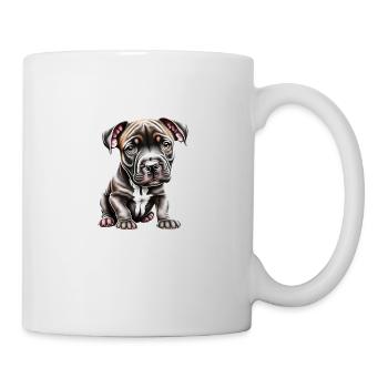 Staffordshire Bullterrier Hunde Hundebesitzer - Tasse - Weiß - Rechts