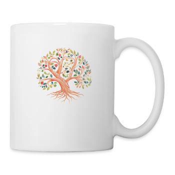 Lebensbaum Yoga Meditation Baum des Lebens - Tasse - Weiß - Rechts